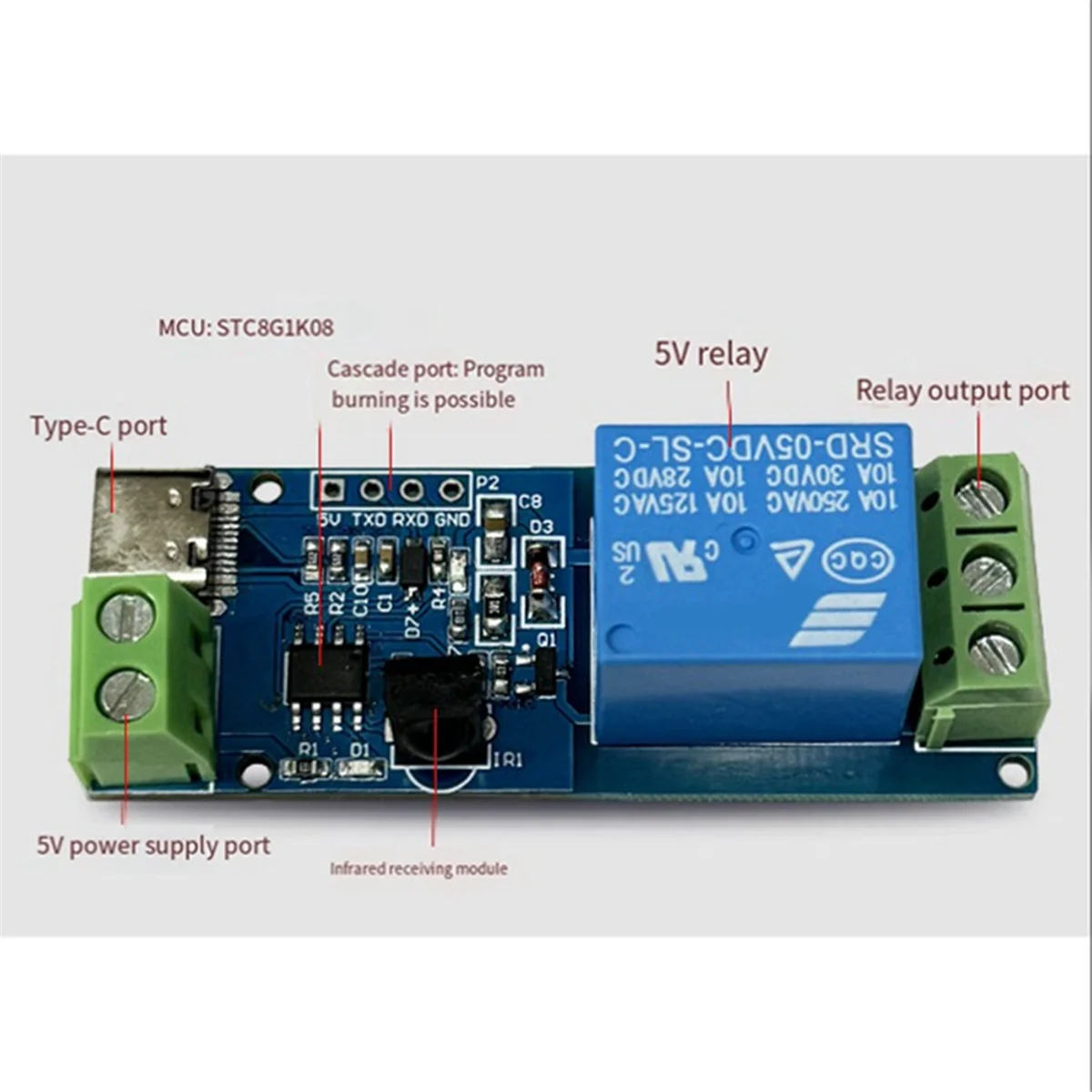 Infrared Remote Control Single Relay Module Self-Locking Tapping Multi-Functional Convenient Portable Utility Module-[SSR]