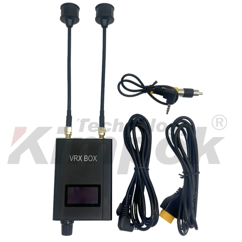 Receptor de vídeo FPV 7.2G VRX BOX con 64 canales y banda de frecuencia de 6,1-7,2 GHz para transmisión estable de drones