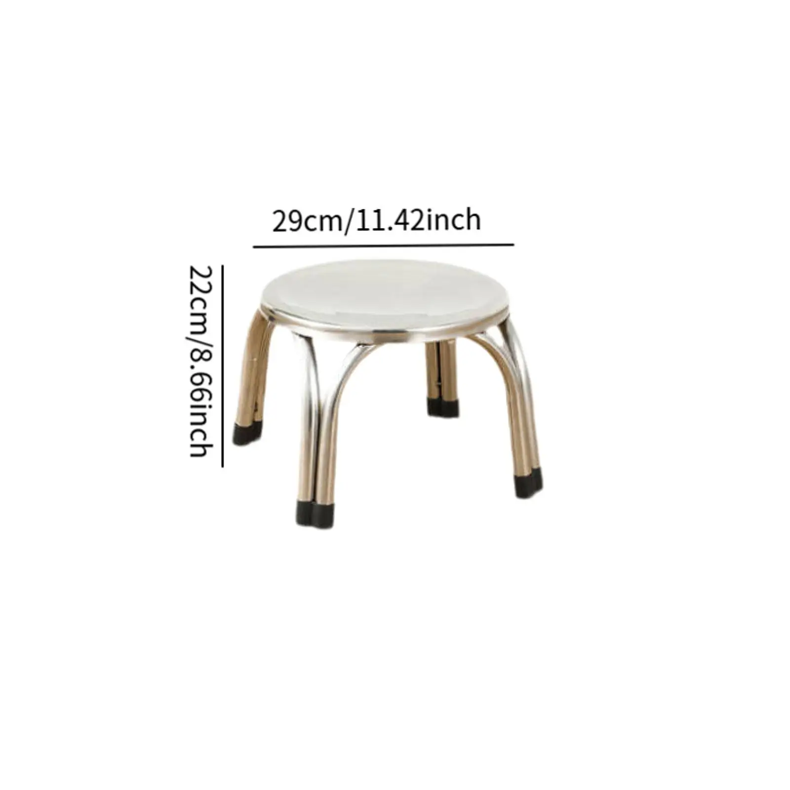 Taburete apilable Taburete de metal Silla multiusos Taburete redondo Acero inoxidable