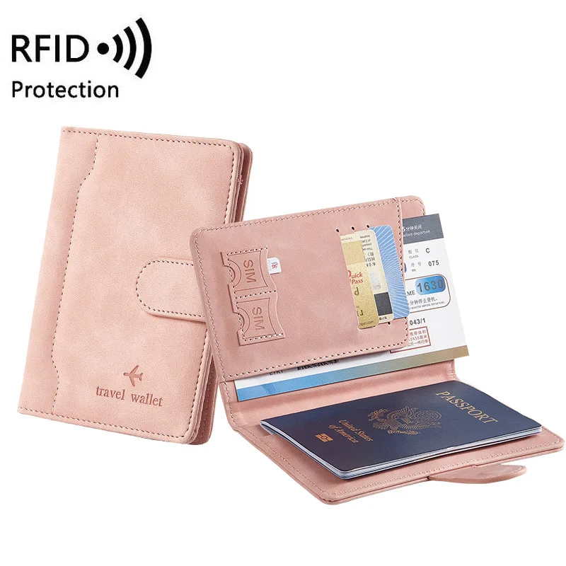 Fashion Passport Holder Travel Wallet Passeport Personnalisé Name Numbers Pu Covers for Passports