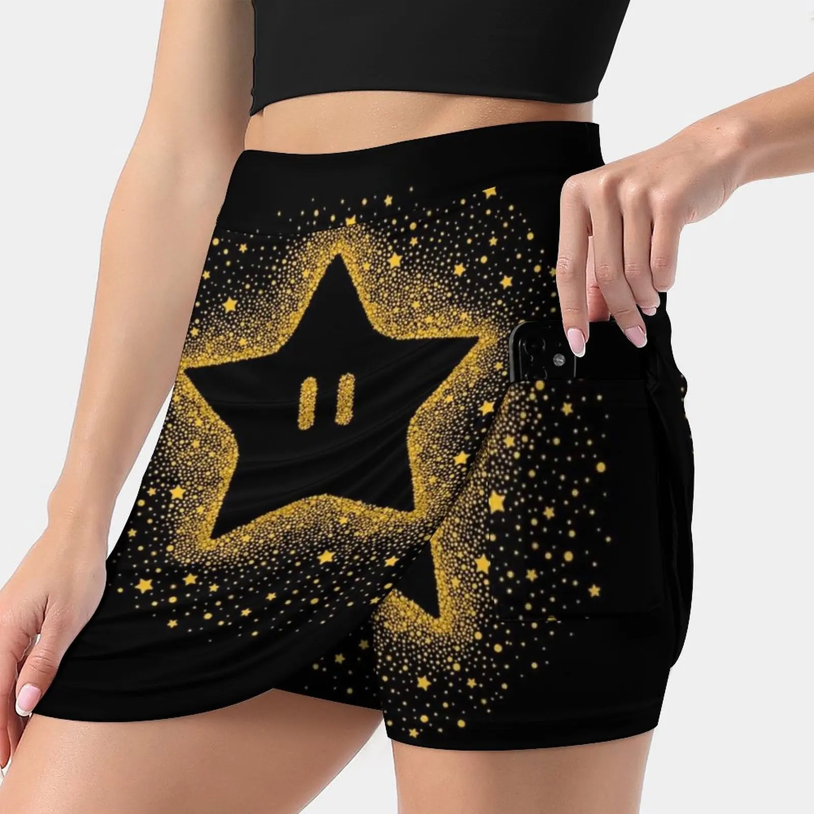 Invincible Starburst Women's skirt Sport Skort Skirt With Pocket Fashion Korean Style Skirt 4Xl Skirts Super Star Luigi Starry