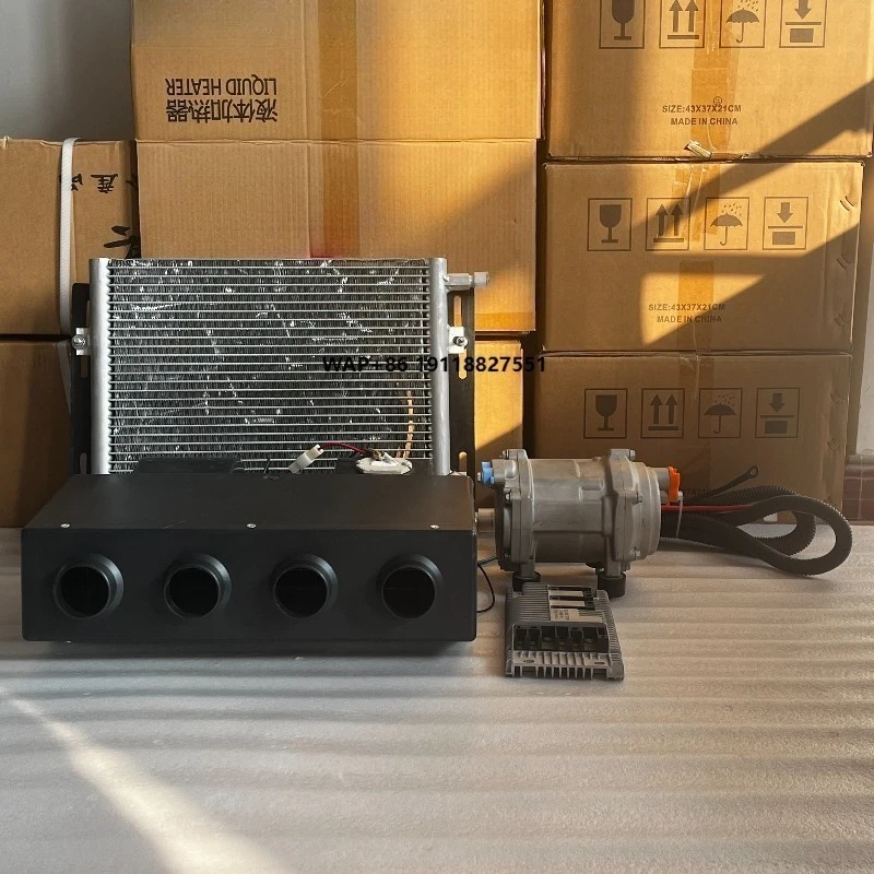Portable 12V/24V Electric Vehicle Parking Cooler AC Evaporator Fan for Universal Retrofit/Upgrade