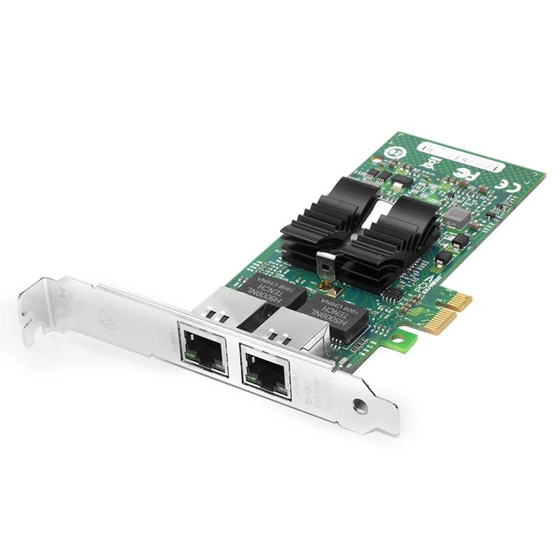 new100/1000Mbps PCIE x1 Network Card 2x RJ45 Port 1G NIC PCI-E Lan Gigabit Ethernet Server Adapter lightning protection 82576-T2