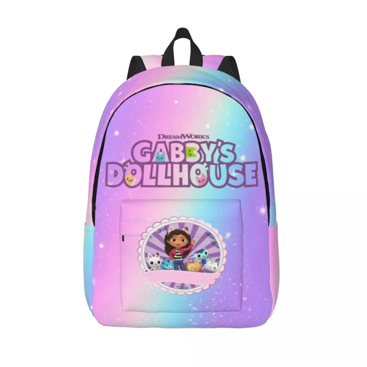 G-Gabbys-Dollhouse Printed Lightweight Casual Schoolbag For School, Outdoor, Shopping, Office 15.7in 17.7in