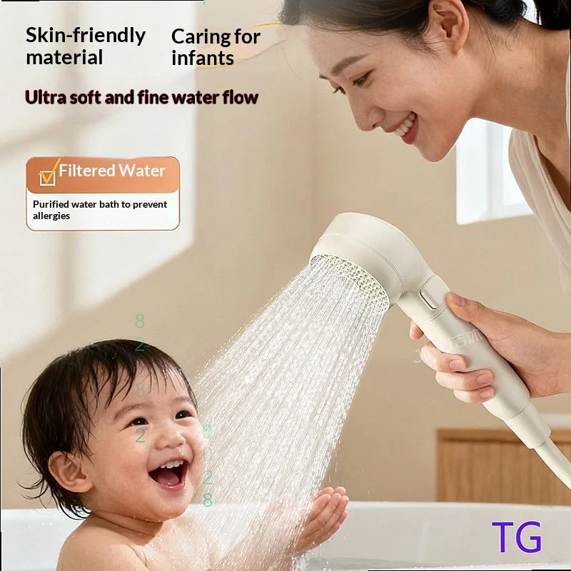 Baby Shower Head Filter, Portable Faucet Extender for Kids Infant Bath Sprayer