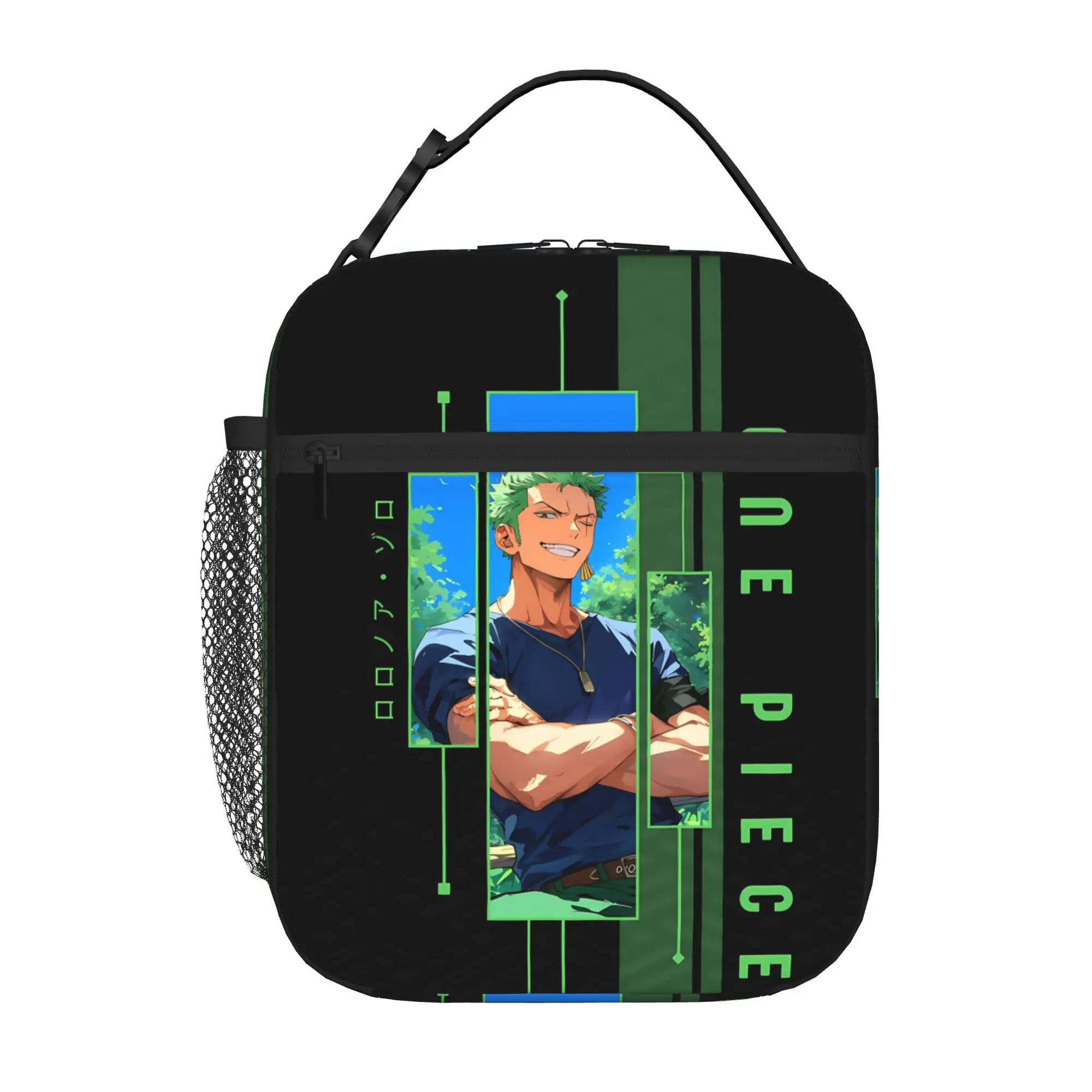 One Piece Anime Zoro Insulated Lunch Bag Ice Pack Rice Bag  bolsa Student Bento Lunch Handbag Insulation