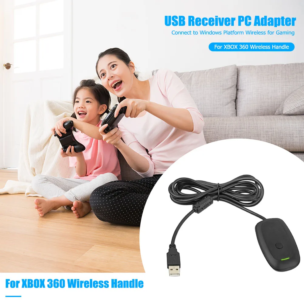 

Professional USB Receiver PC Adapter Game Accessaries Game Console Controller PC Receiver for Xbox 360 Wireless Handle