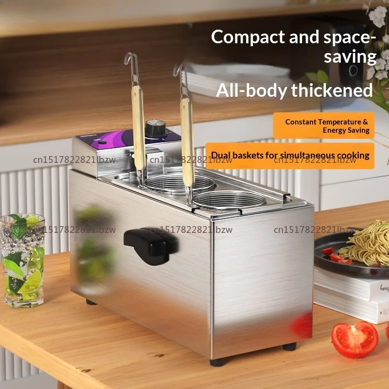 Electric double-head noodle cooking stove CommercialSmall multi-functional noodle cooking pot soup noodle cooking machine