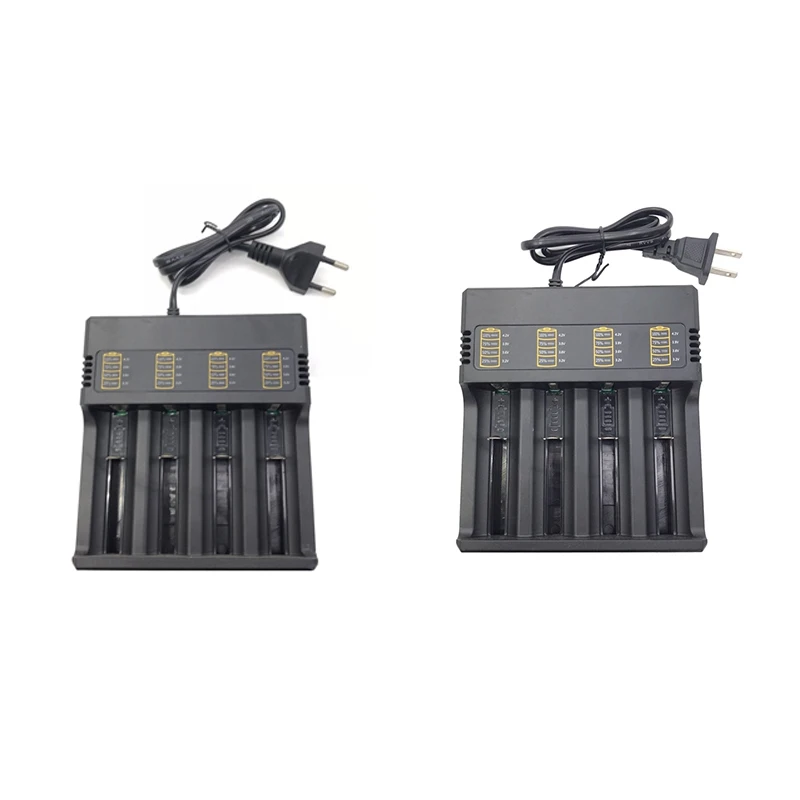 1Pcs 4 Slots 18650 Battery Charger, Charging For 3.7V 18650 26650 21700 14500 16340 Rechargeable Lithium Battery