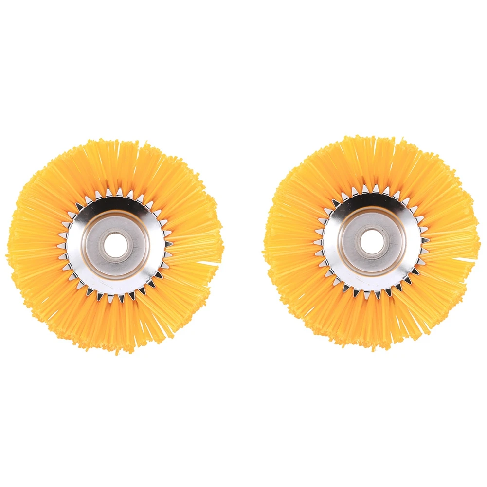 2X Nylon Brush Universal Trimmer Brush Head Cutter Durable Garden Tools Outer Diameter 200Mm Inner Hole 25.4Mm-AT30