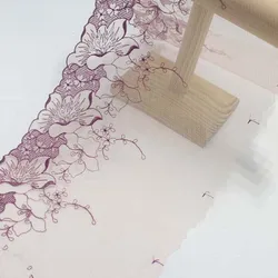 2meters Flower Embroidery Lace Accessories Curtain Sofa Cushion Decoration Pink Lace Polyester Yarn Pressed Fabric DIY