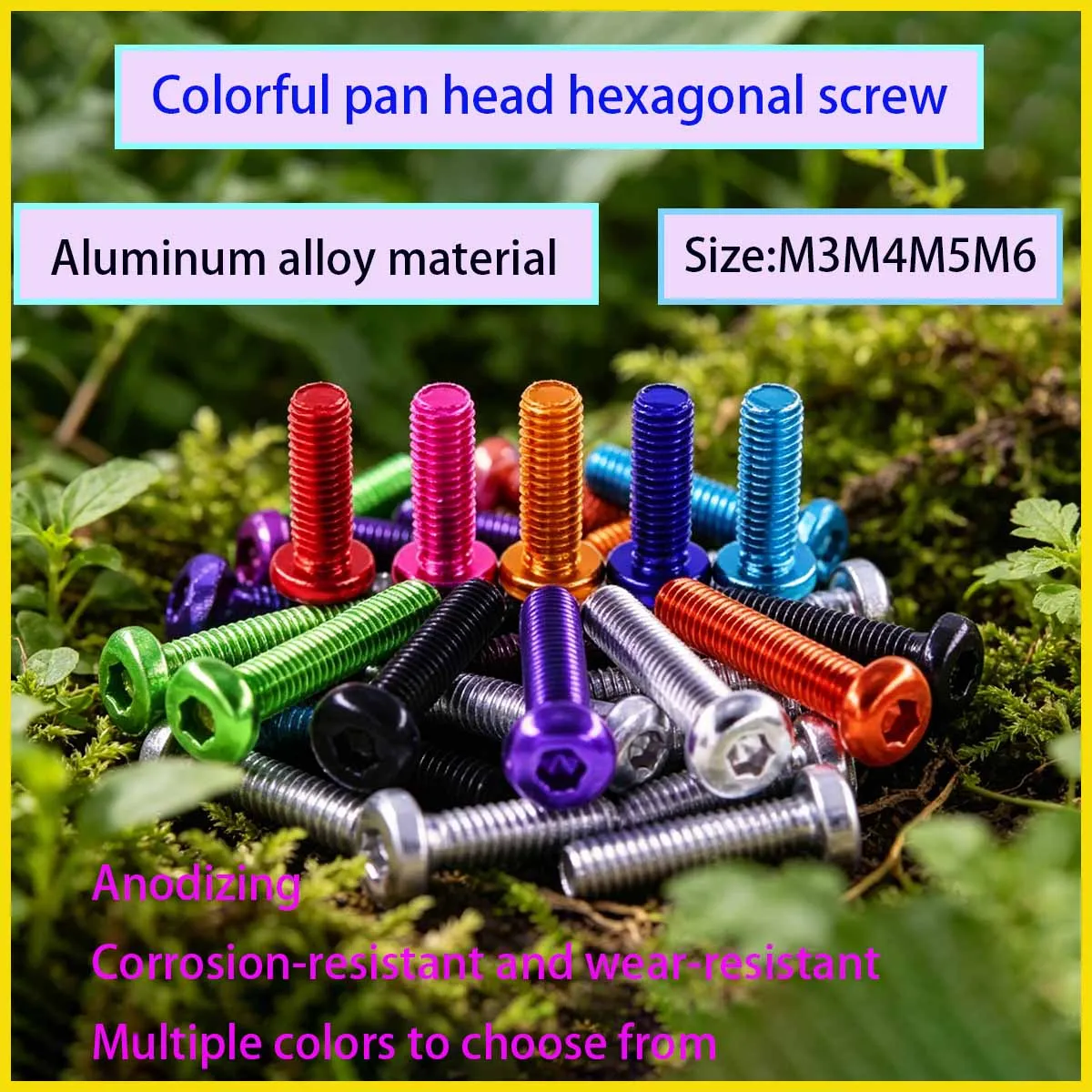 

Anodized Aluminum Alloy Round Head Screws Multi-Color Extended Pan Head Screws Ultra Light Umbrella Head Bolts for RC Model M3-6