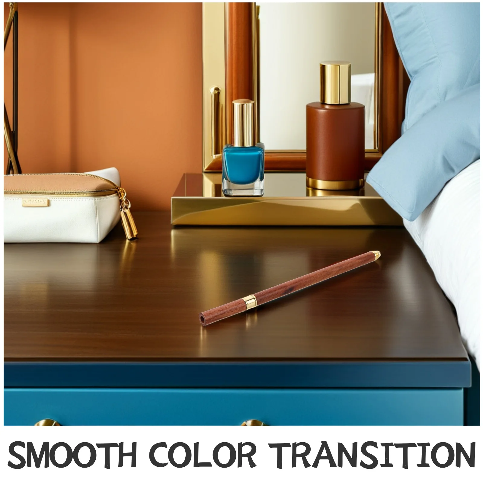 Pędzel do zdobienia paznokci z drewnianą rączką, pędzel do precyzyjnych linii, bardzo cienka końcówka, do ombre, gradientów, paskowania żelu, akrylu, malowania akwarelą