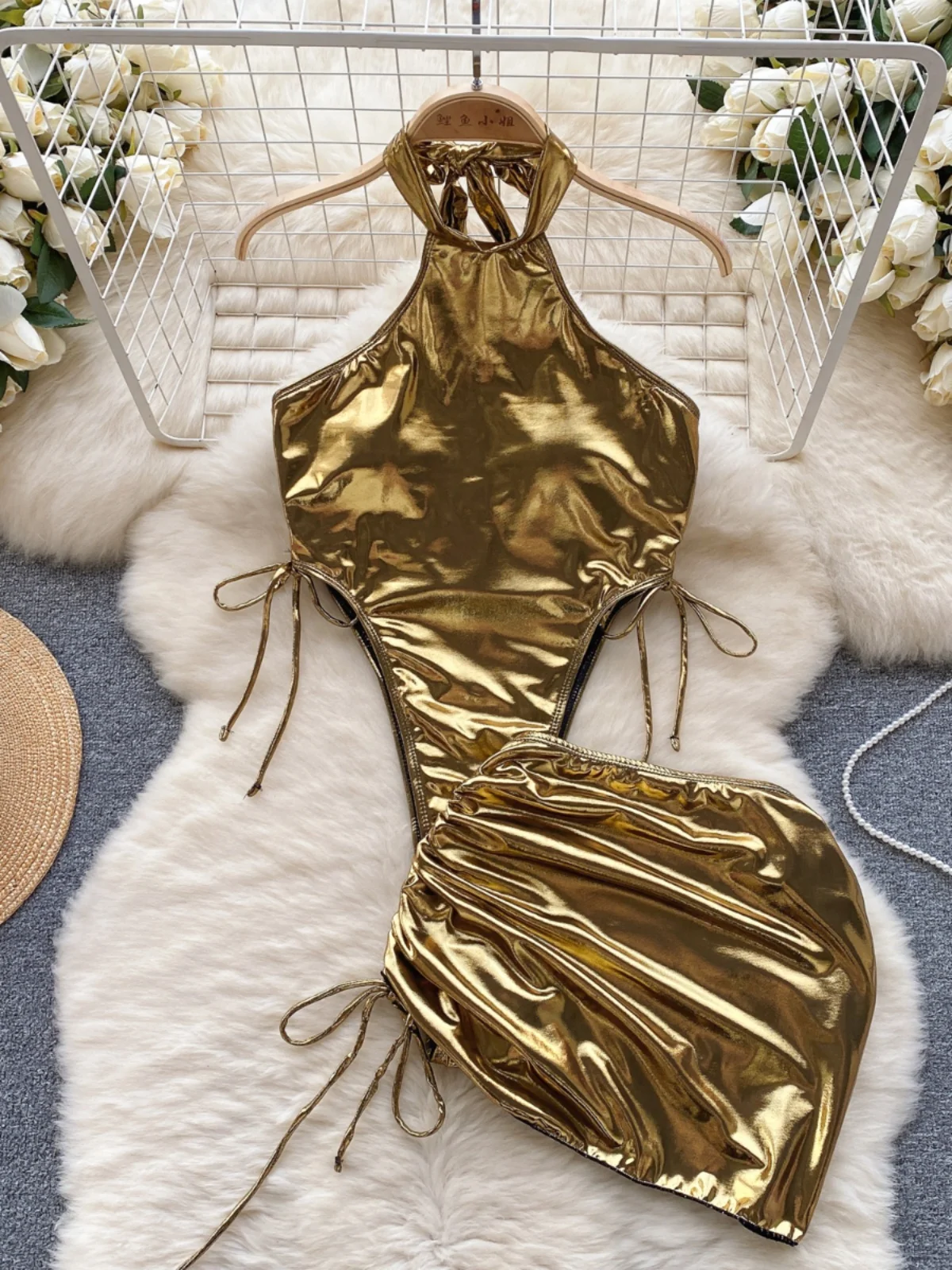 

Осенний сезон, костюм с юбкой с высокой талией, боди с металлическим поясом, разные размеры, цвета для молодых женщин 8-25 лет