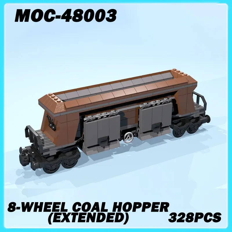 

MOC-48003 Mini Train Series 8-Wheel Coal Hopper (extended) Education Originality Model Brick Puzzle Toy Birthday Gifts 328PCS