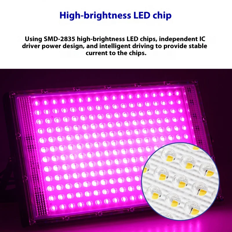 Full LED-bord Plantengroeilicht - Plant Calcium Supplement-functie, Geschikt voor planten van zaailingen en planten S