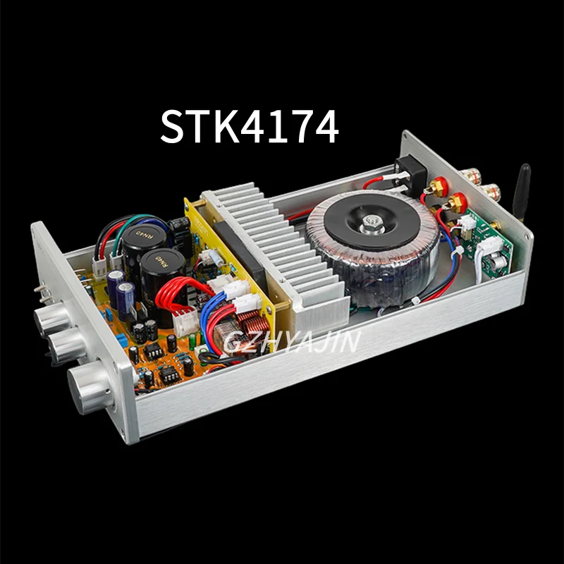 BRZHIFI Sanyo Thick Film STK4196MK10/STK4174  Bluetooth-compatible 5.0 HIFI Audiophile Amplifier High Bass adjustable Power Amp