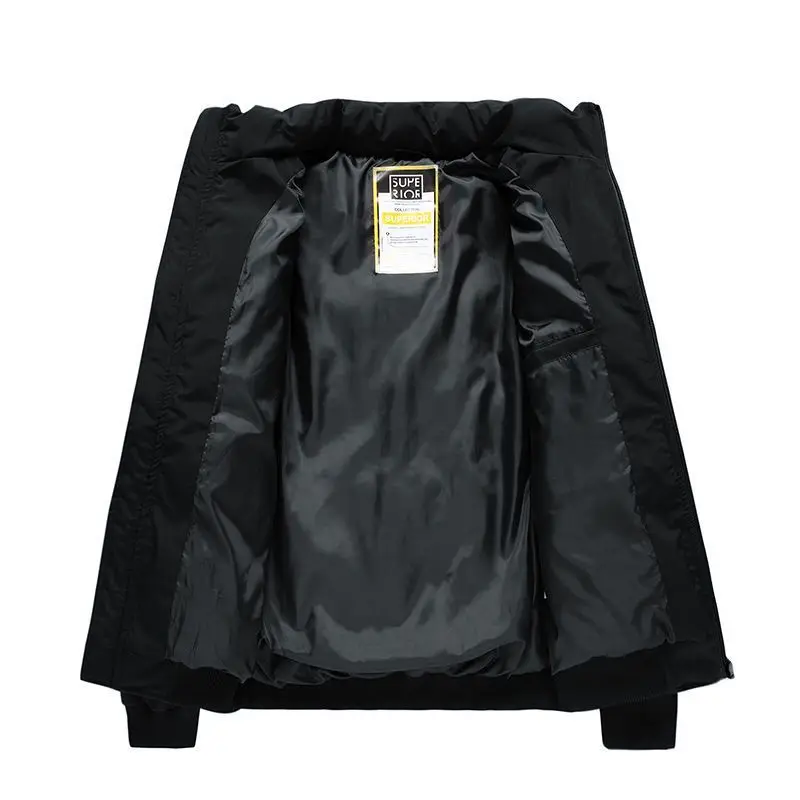 Jaet de algodón de plumón para hombre, ropa de abrigo informal juvenil de invierno, abrigo de algodón versátil Faionable, elemento de nudo superior