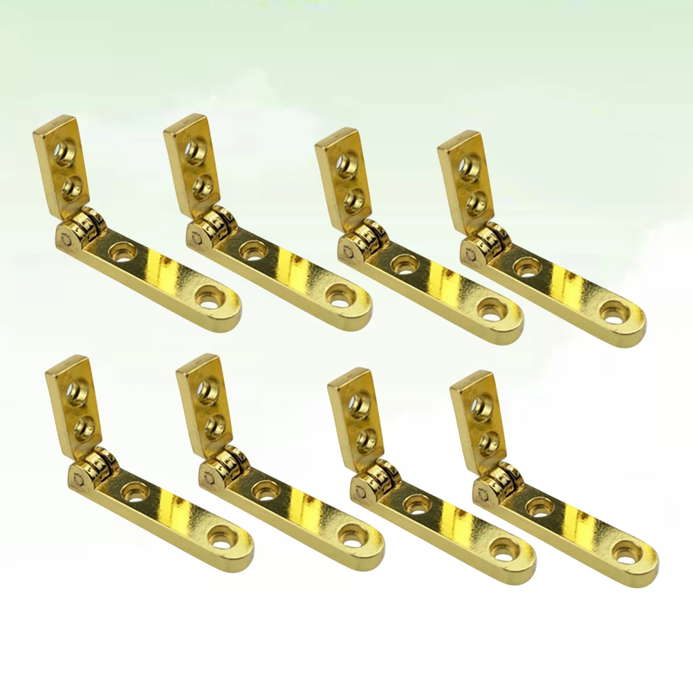

8pcs Zinc Alloy Hinges Jewelry Box Hinge Wooden Box Accessories Durable Flexible For Home Office Small Projects Golden