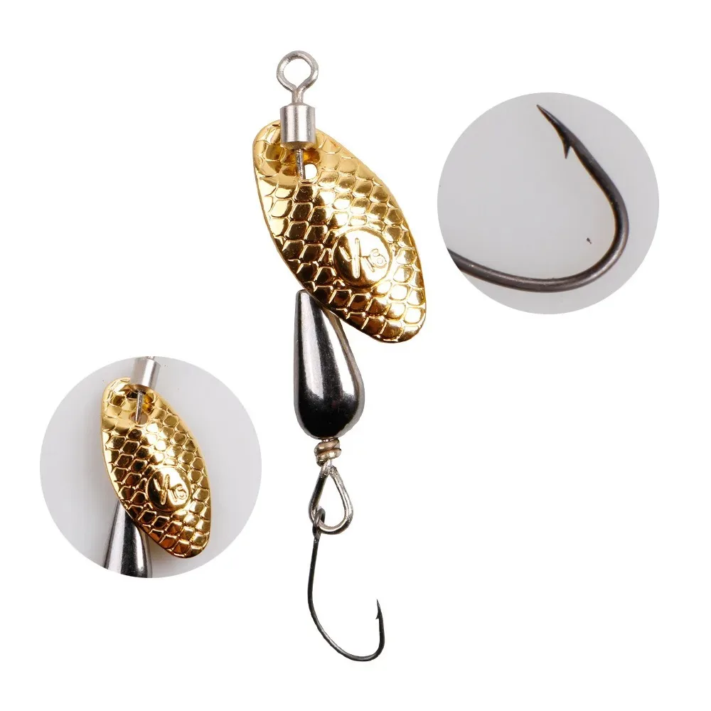 

2.8g Micro Metal Spinner Spoon Fishing Lure Ultralight Hard Bait with Single Hook for Trout Perch Stream Fishing Wobbler