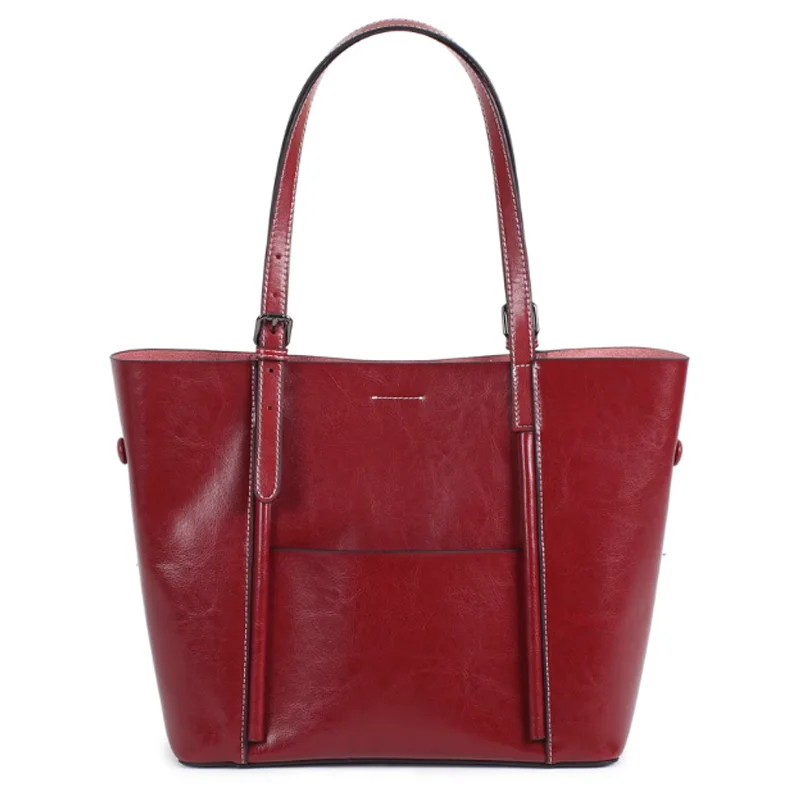 

Real leather bag 2026 new fashionable and versatile large capacity cowhide commuting bag luxury hand-held shoulder bag