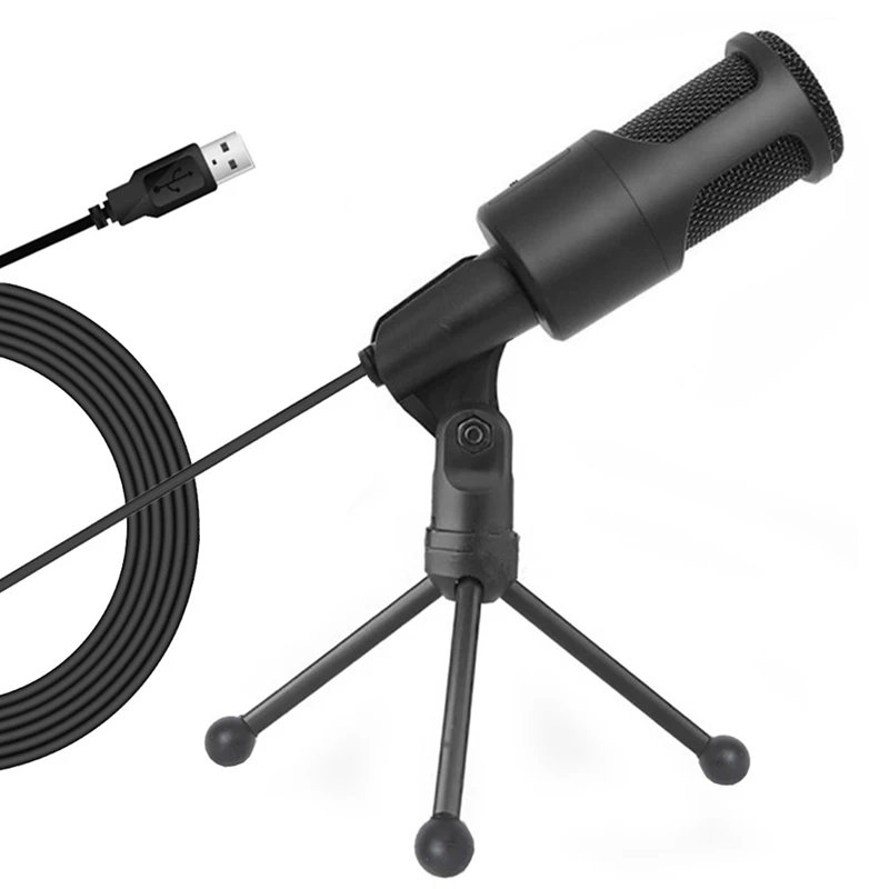 

PC USB Microphone, Podcast Condenser Microphone With Foldable Tripod For Streaming, Gaming, Podcasting, Recording,Laptop Durable