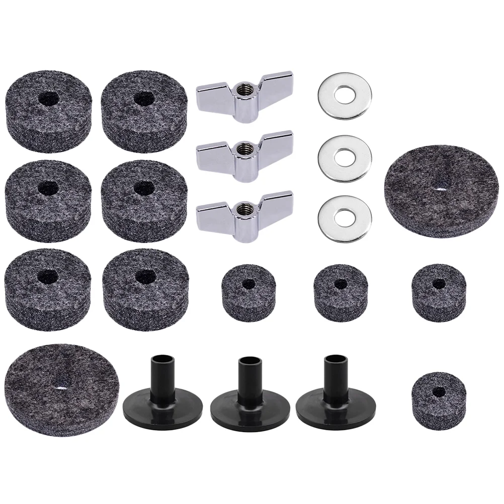 

Durable Cymbal Felt Pad Drum Stand Felts Kit Pads Accessories Grey Metal Replacement