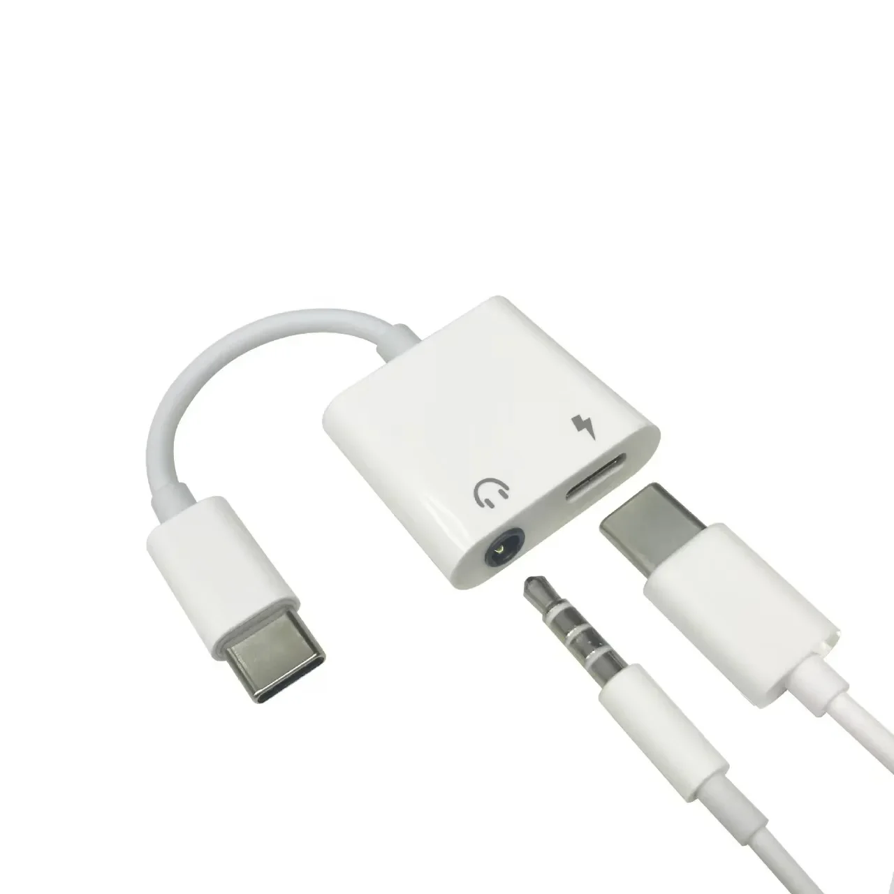 2-in-1 USB C to 3.5mm Headphone Adapter with 60W PD Charging, Simultaneous Audio & Charge for iPhone 15 Series, Samsung, iPad