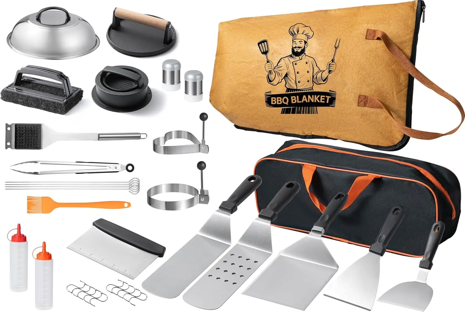 

36PCS Grilling Accessories, Griddle Accessories Kit with BBQ Blanket, Flat Top Grill Tools for & , Grill Spatula Se