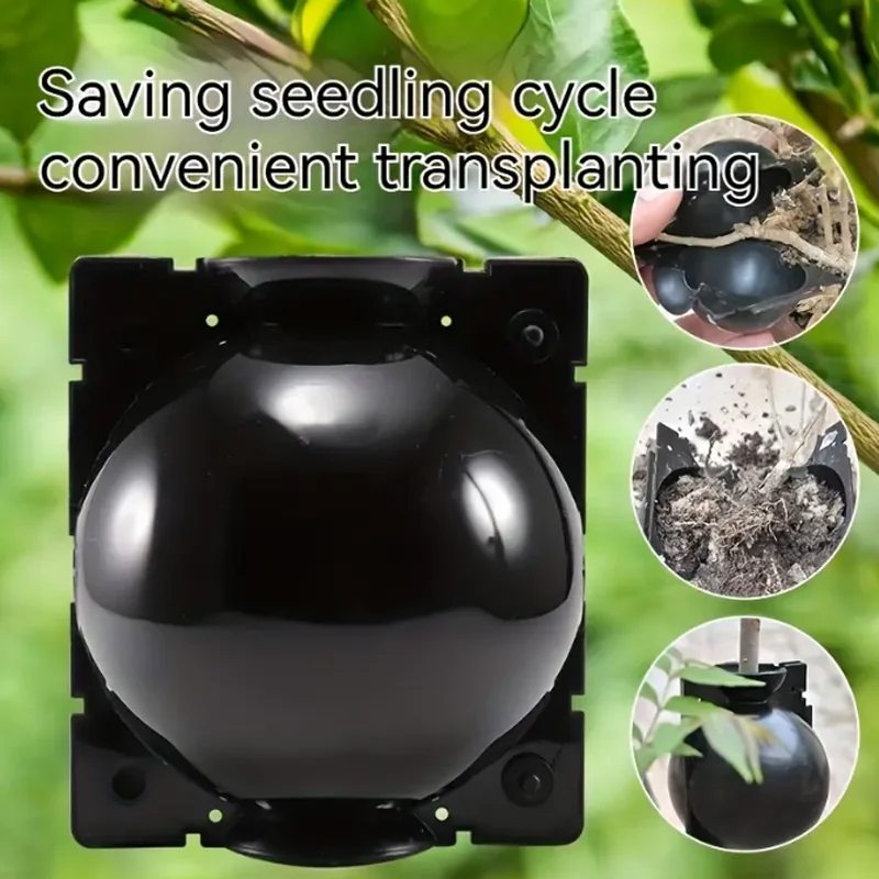 6pc Plant Rooting Ball S-l High Pressure Graft Breeding Case Nursery Box Propagation Plant Root Pot Garden Accessories