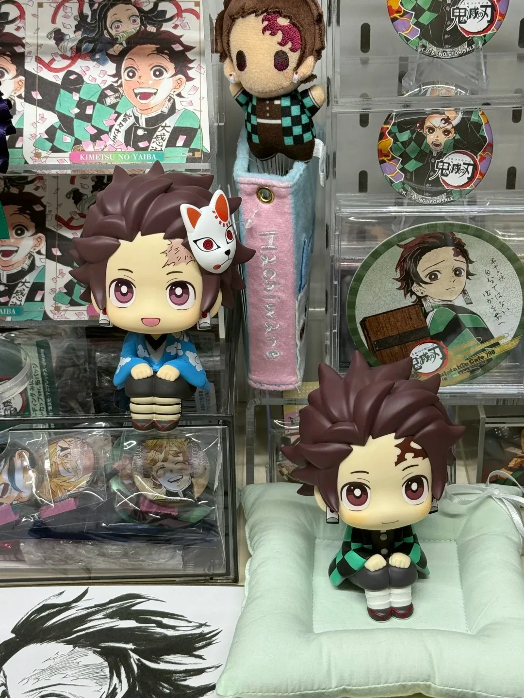 8-teiliges Set Demon Slayer Figuren, Anime Kimetsu no Yaiba Q-Version, sitzende Figuren, PVC-Modellpuppen, Geburtstagsgeschenke – Detail 3