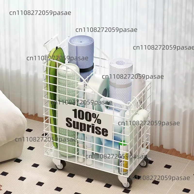 Sports and fitness equipment storage rack with yoga mat badminton racket foam ball storage basket bulk packaging