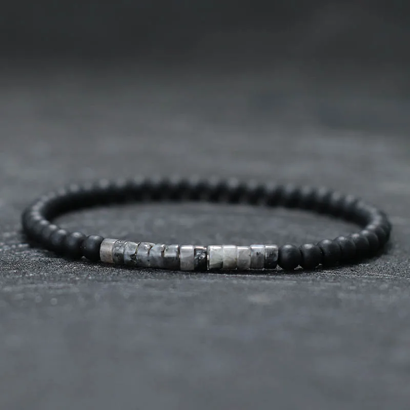 Neues minimalistisches 4mm Perlenarmband Unisex Kaiser Onyx Kleines Steinarmband Meditation Yoga Strang Armband Paar Brazalete Pulsera – Detail 6