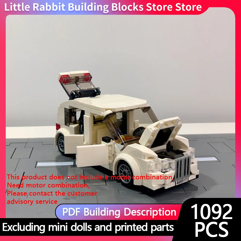 City Car Model MOC Building Bricks Mini Compact Hatchback Car Modular Technology Children Holiday Gifts Assemble Toys Suit