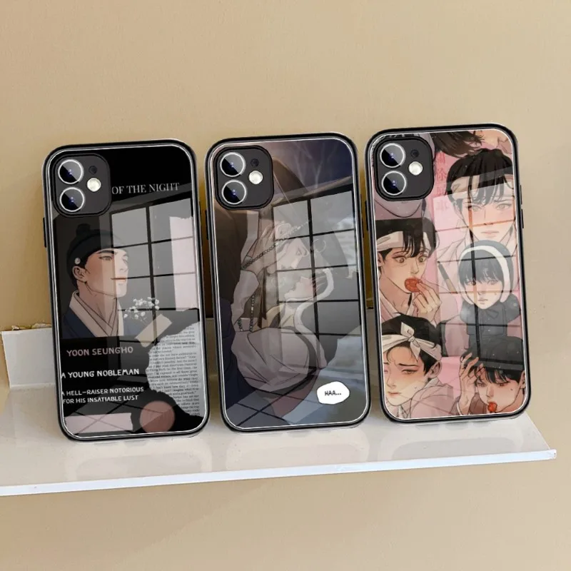 Painter of the Night Anime Phone Case Glass 14 13 11 12 Pro 8 7 Plus X 13 Pro MAX XR XS MINI Black Covers