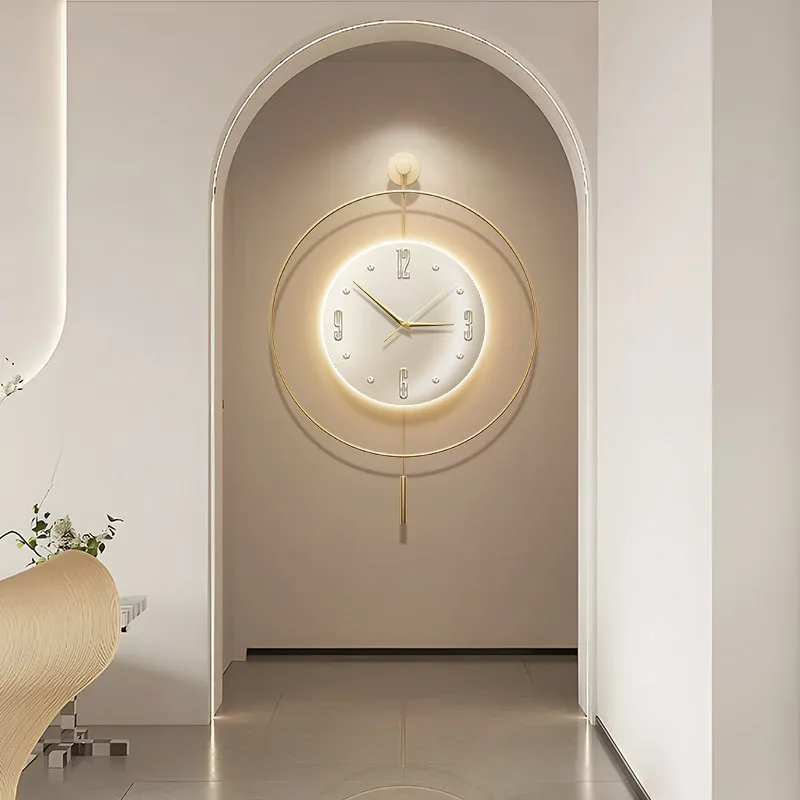 Art Mural Living Room Wall Watch Aesthetic Interior Luxury Digital Luminous Clock Wall Creative Fashion Horloge Home Decoration