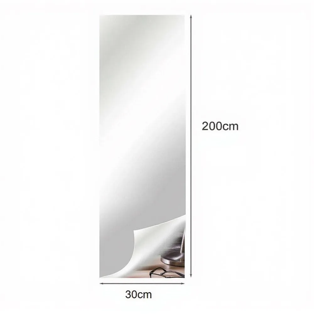 Silver Mirror Film PVC Sticker for Wall Cabinet Door Countertop Elevator For Home Interior Decoration 30x200cm