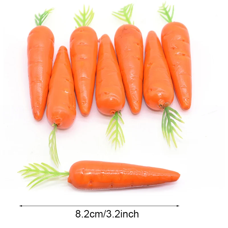 10-100Pcs Artificial Foam Carrot Easter Decoration Simulation Mini Carrots Fake Vegetables For Easter Birthday Party Home Decor