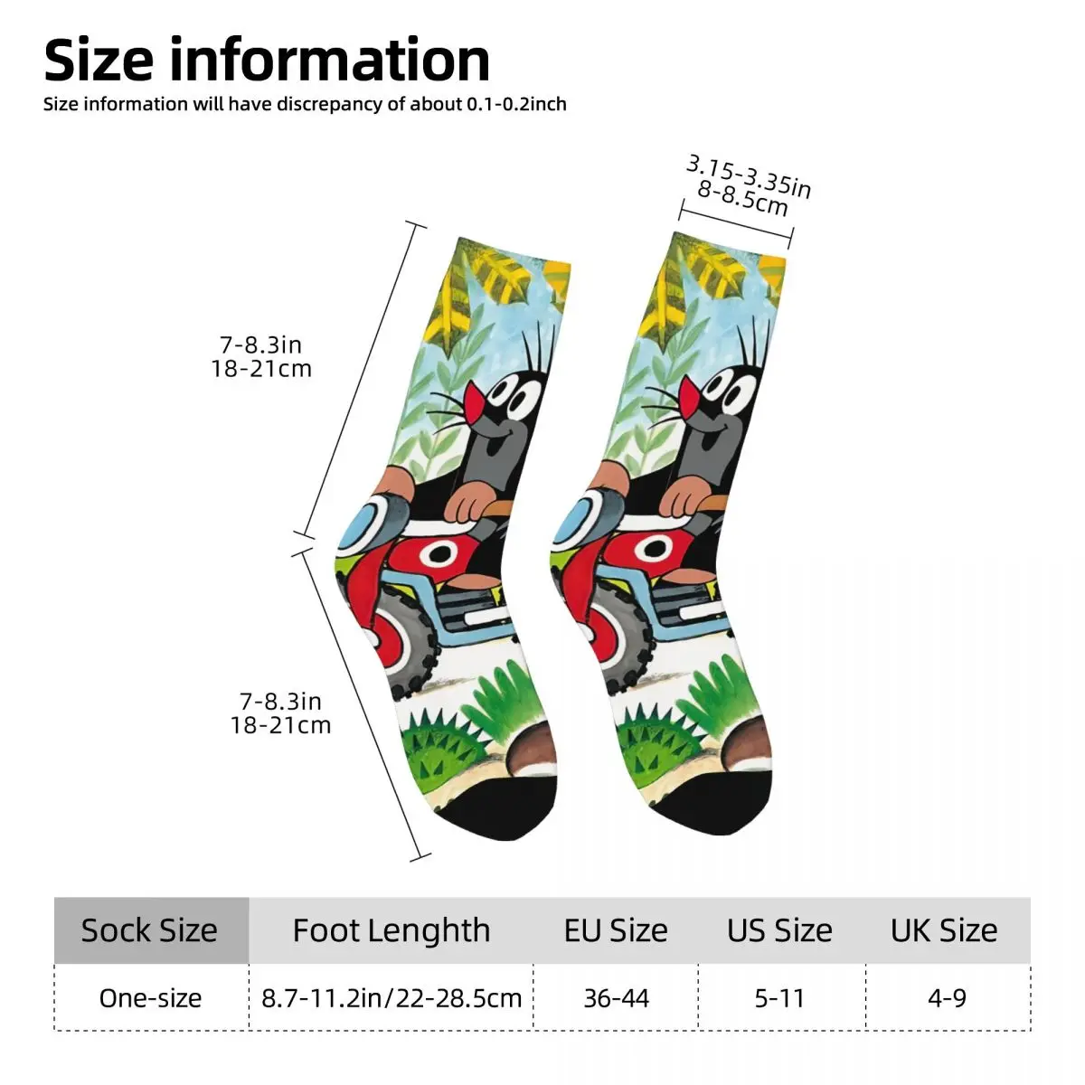 Krtek The Little Mole Unisex Winter Socks Outdoor Happy Socks Street Style Crazy Sock