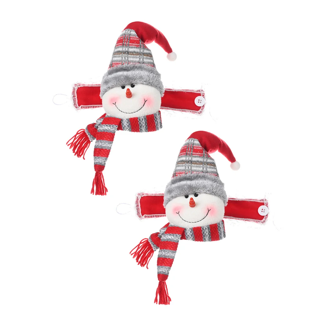 2 قطعة ثلج عيد الميلاد الستار مشبك غرامة صنعة قسط غير المنسوجة النسيج جميل واقعية ثلاثية الأبعاد تحسس قوي احتفالي #6