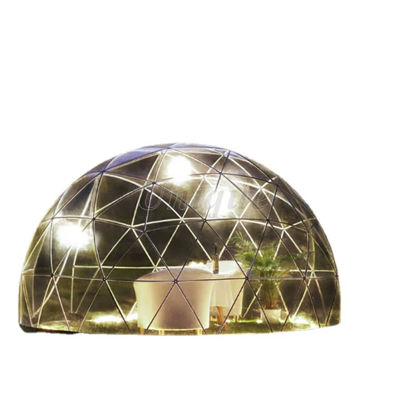 

Geodesic Clear Hotel Dome Tent, Outdoor Bell, Coffee Garden, Camping, 4m, Cleaning Beauty