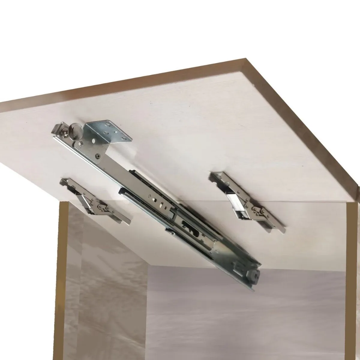 Heavy Pull Out Pop Up Slide Rail Supporting Bracket Furniture Table Top Conceal Folding Leaf Extension Slide Rail