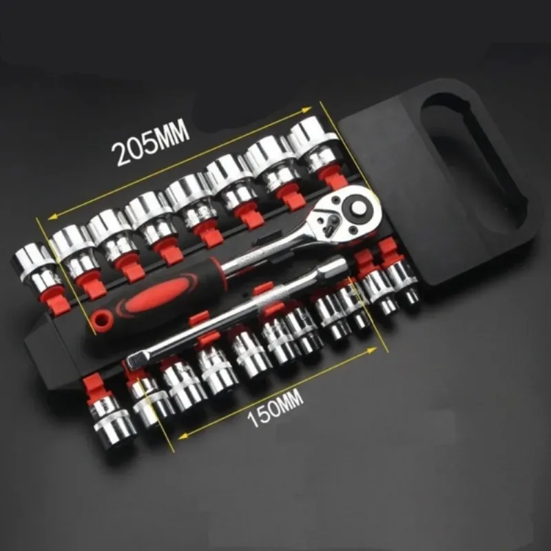 12Pcs Auto Repair Socket Wrench Set Multifunctional Hardware Hand Tools for Motorcycle Bicycle Car Maintenance