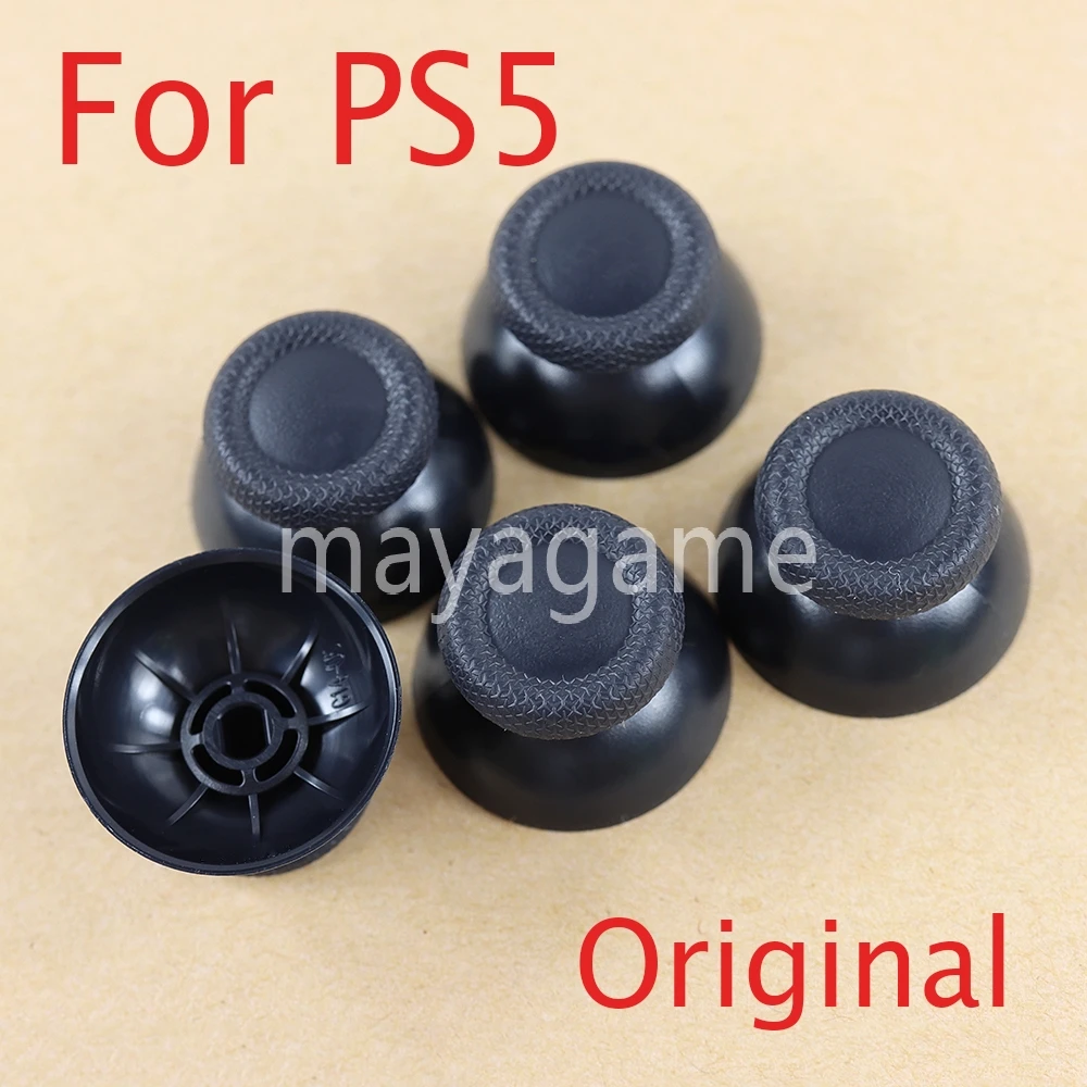 50pcs Original for PS5 Black Rocker Cap Joystick 3D Button Key Cover Game Controller Grip Accessories