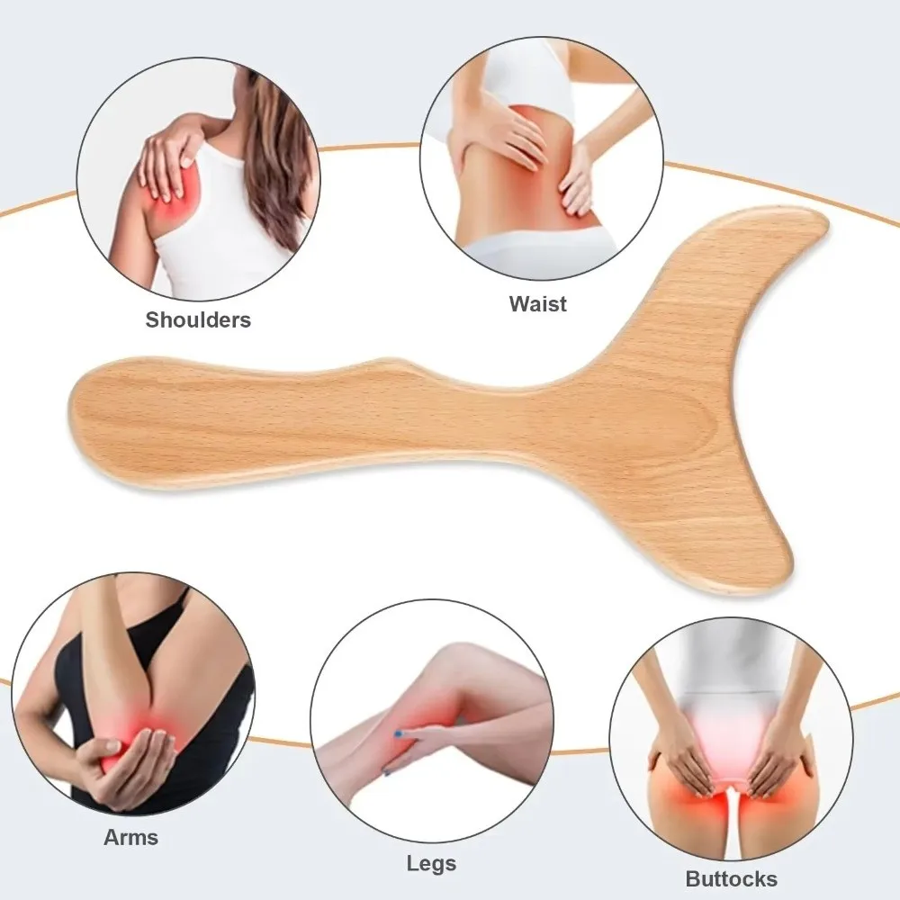 

New Anti-Cellulite Wood Massage Tool One-handed Relaxed Body Sculpting Tools Wood Lymphatic Drainage Massager Muscle Release