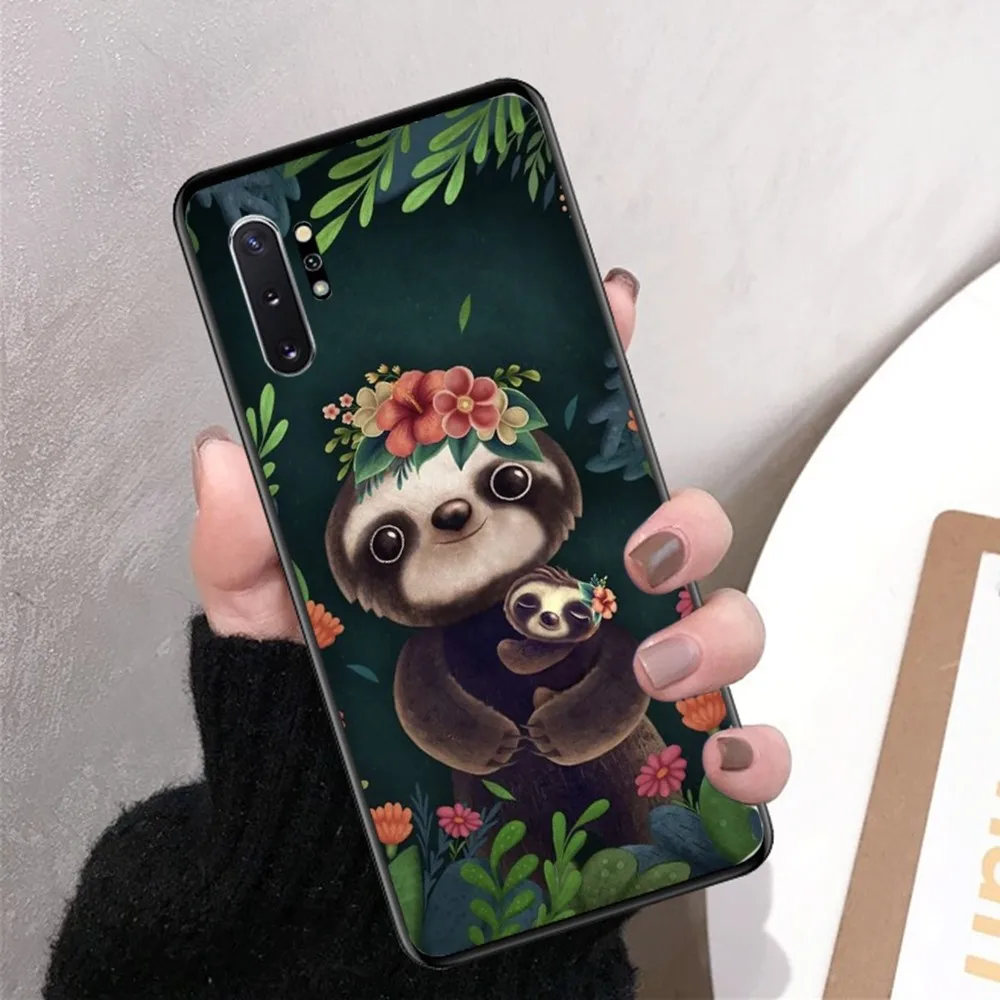 Cute Cartoon Sloth Animal Phone Case For Samsung Note 8 9 10 20 Pro Plus Lite M 10 11 20 30 21 31 51 A 21 22 42 02 03