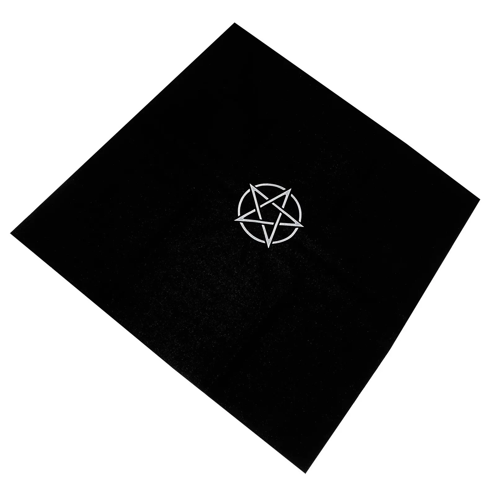 1Pcs Pentacle Tarot Table Cloth Black Professional Grade Wear Resistant Non Shedding Dirt Proof Table Cover for Tarot Games Home