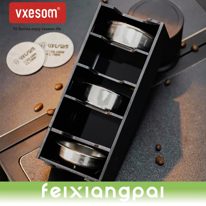 

VXESOM Coffee Filter Basket1.0 Black Bracket Holder Coffee Basket Barista Corner Storage