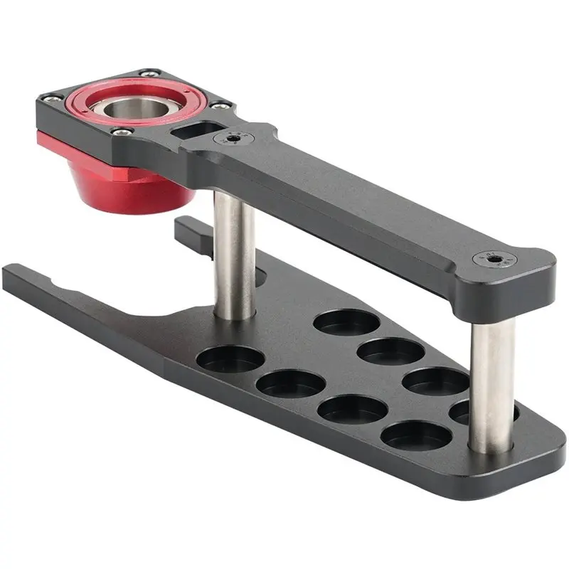 A01F-Vertical Drill Guide Jig For MFT Table, Woodworking Straight Hole Drilling Locator With Bearing Drill Sleeve, Dowel