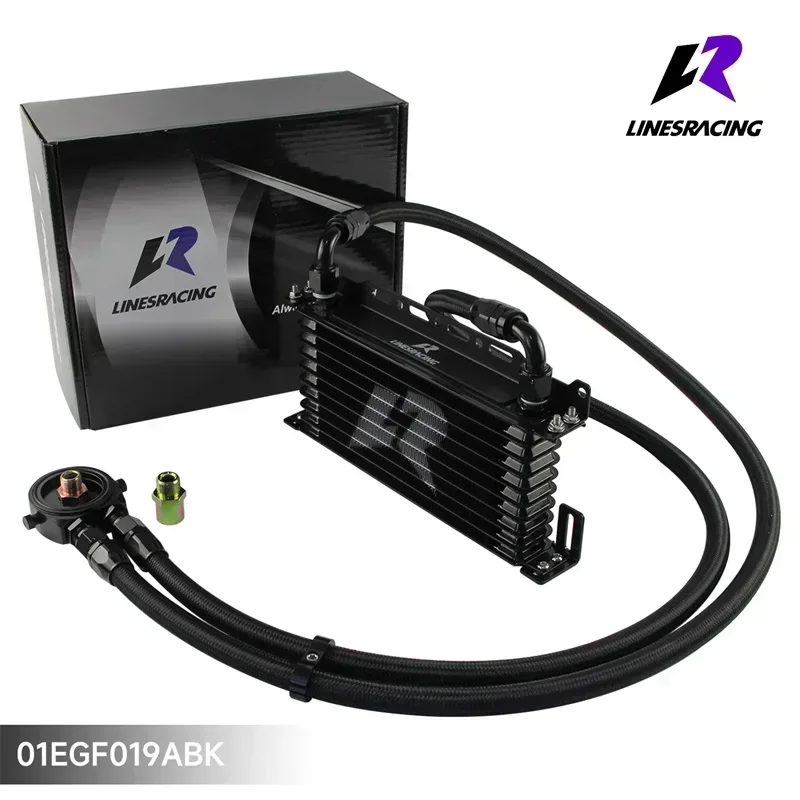 Black 10 Row AN10 Oil cooler w/Bracket +3/4